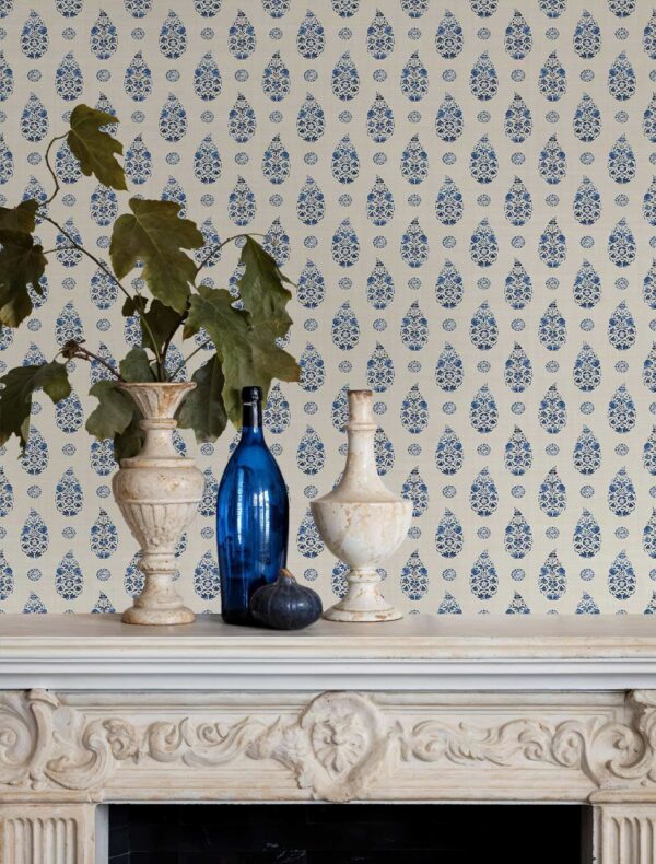 Coordonné Victorian Paisley - Blue - Image 2