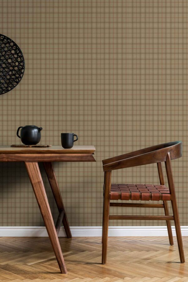 Coordonné Tartan Check - Brown - Image 2