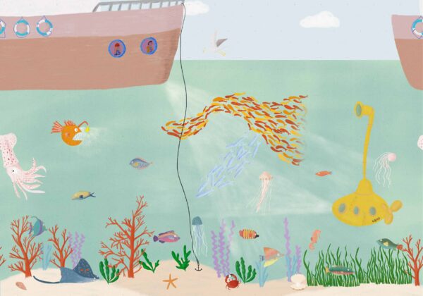 Random Kids Yellow Submarine - Mediterranean Mural