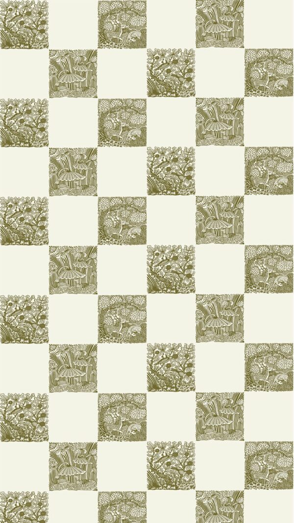 Josephine Munsey Roll I -  Animal Check Wallpaper - Trixie - Ringhill White - Image 2