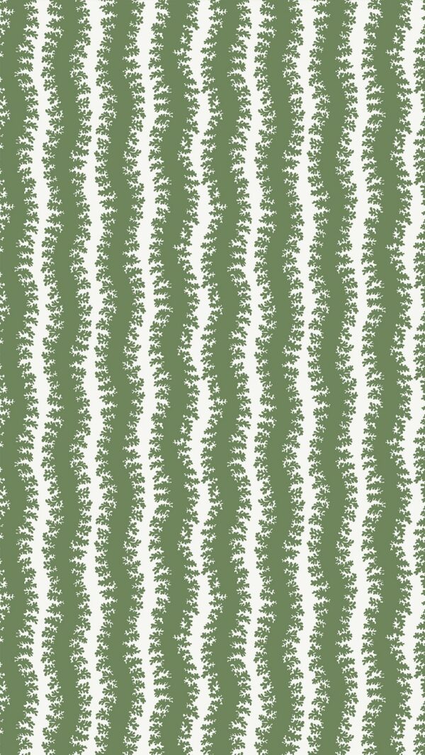 Josephine Munsey Roll I -  Elkhorn Stripe - Brookes Green - Ceiling White - Image 2