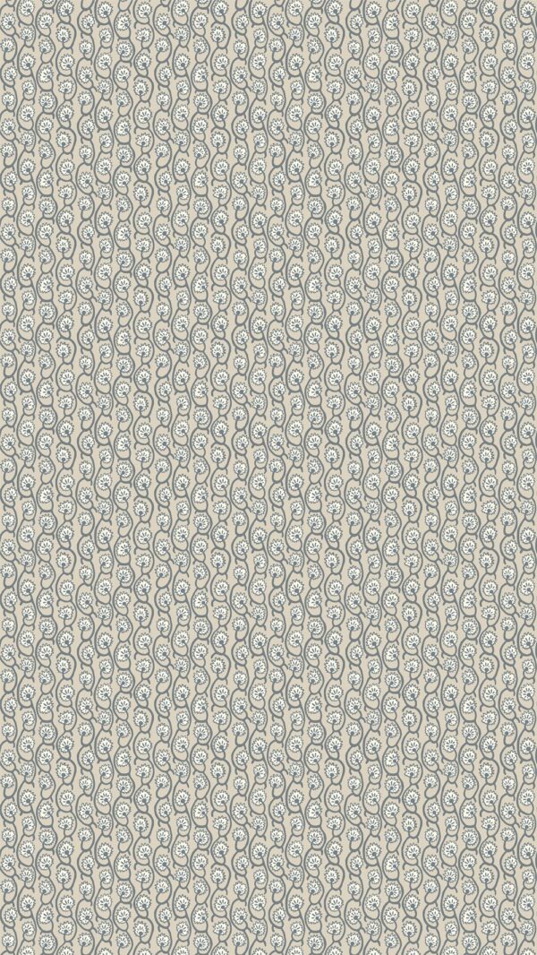 Josephine Munsey Roll I - Geranium Stripe Wallpaper - Bude Blue - Clarke White - Edge Sand - Image 2