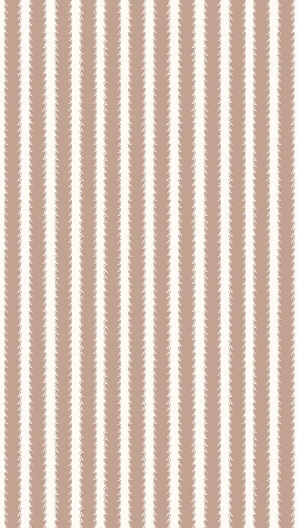 Josephine Munsey Roll I - Scallop Stripe Wallpaper - Ham Pink - Hilles White - Image 2