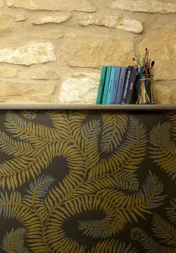 Josephine Munsey Portfolio 1 - Bombe's Fernery Wallpaper - Olive and Dark Grey - Image 3