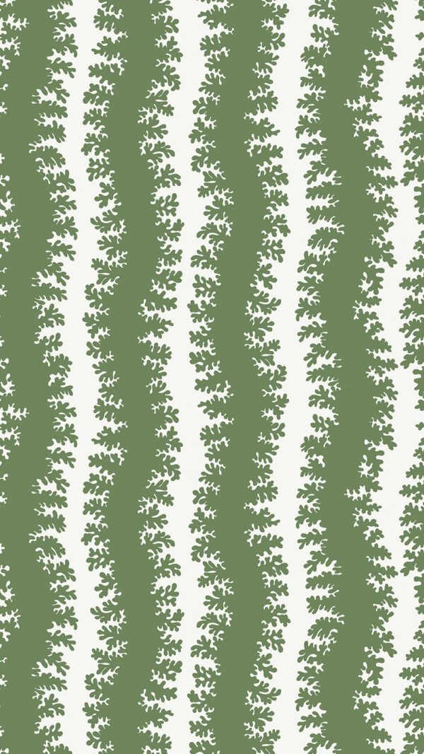 Josephine Munsey Roll I -  Elkhorn Stripe - Brookes Green - Ceiling White - Image 3