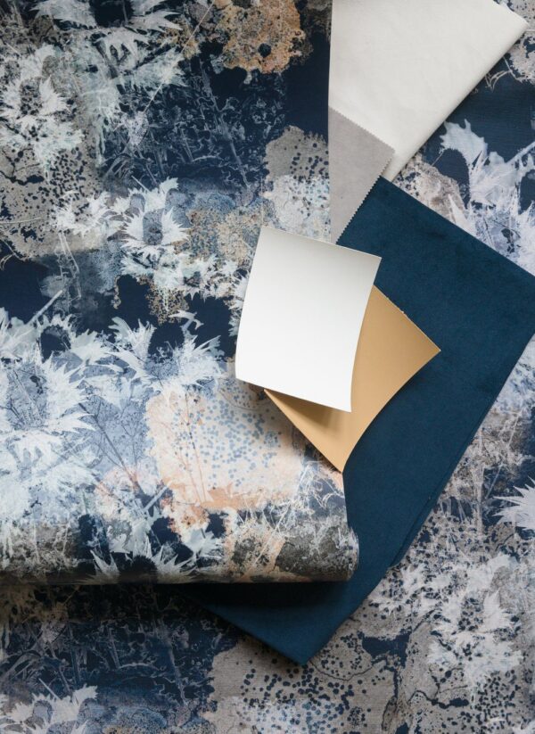 Close-up detail of Coruisk Ink Wallpaper texture and pattern