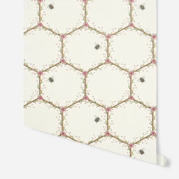 Chateau by Angel Strawbridge  - Honeycomb Cream Wallpaper
