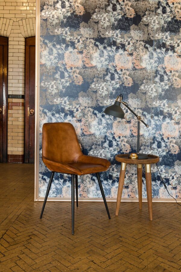 Coruisk Ink Wallpaper by Mairi Helena styled in a serene hallway