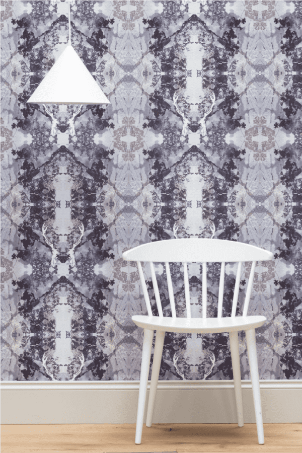Feature wall showcasing Deer Stalker Wallpaper by Mairi Helena