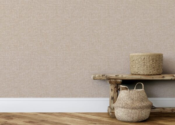 Esselle Home - Artisan Weave Warm Natural Wallpaper - Image 9
