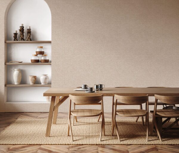 Esselle Home - Artisan Weave Warm Natural Wallpaper - Image 12