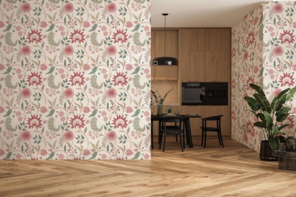 Esselle Home - Fable Trail Linen/Raspberry/Green Wallpaper - Image 10