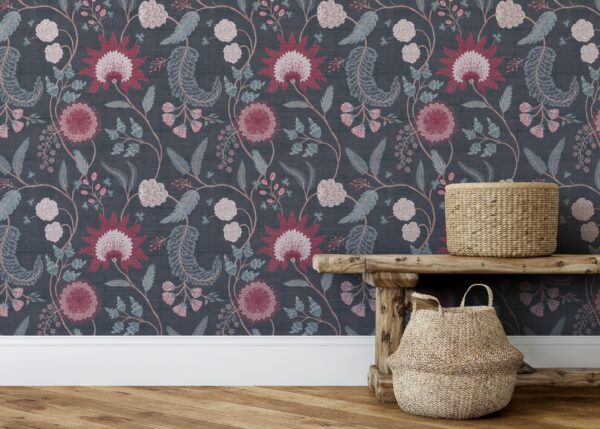 Esselle Home - Fable Trail Navy/Berry Wallpaper - Image 11