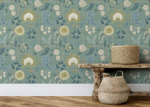 Esselle Home - Fable Trail Seafoam Wallpaper - Image 6