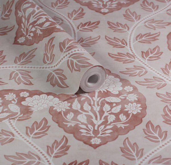 Esselle Home - Floral Cartouche Warm Spice Wallpaper - Image 10