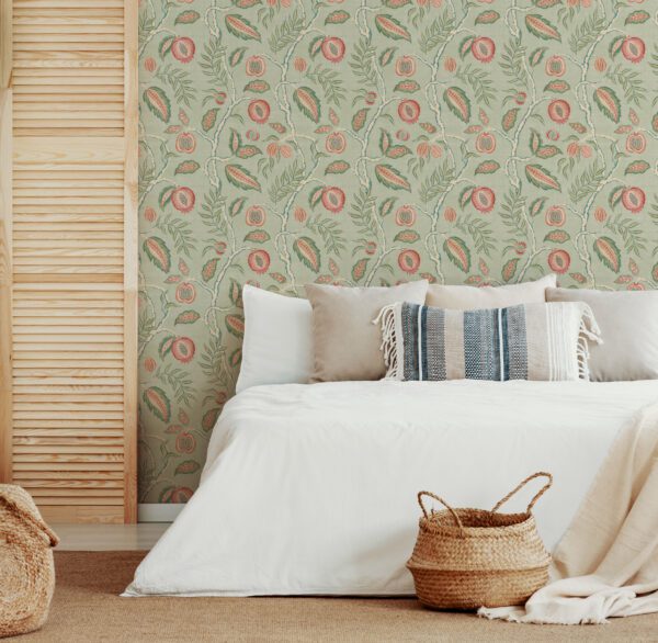 Esselle Home - Fruits of Paradise Soft Green Wallpaper - Image 8