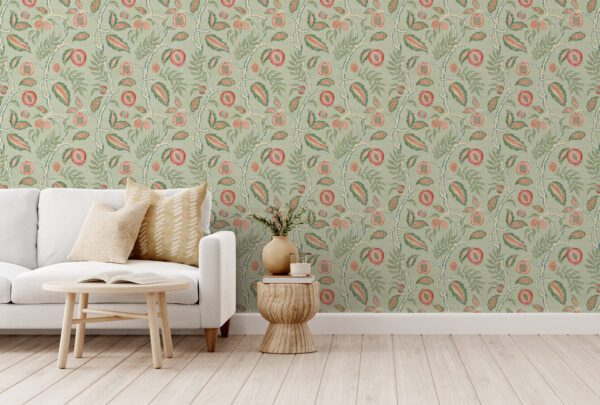 Esselle Home - Fruits of Paradise Soft Green Wallpaper - Image 13
