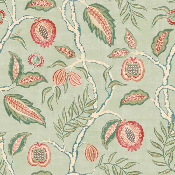 Esselle Home - Fruits of Paradise Soft Green Wallpaper