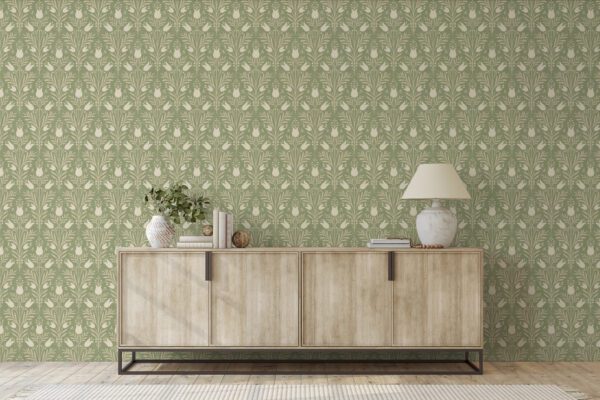 Esselle Home - Heritage Tulip Spring Green Wallpaper - Image 8