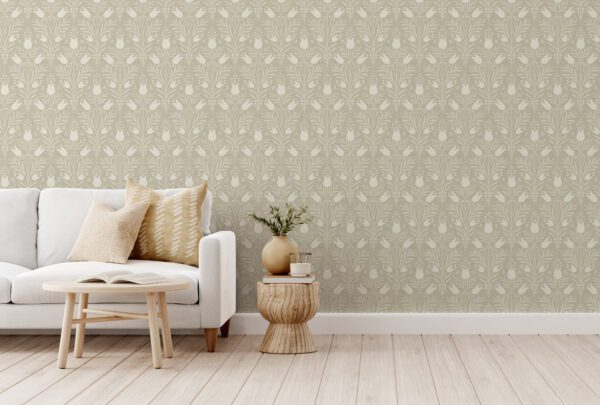 Esselle Home - Heritage Tulip Taupe Wallpaper - Image 12