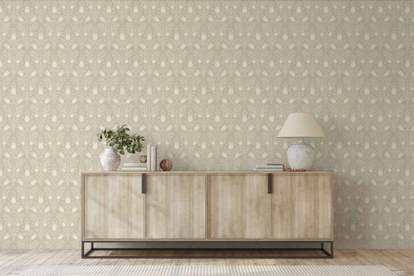 Esselle Home - Heritage Tulip Taupe Wallpaper - Image 8