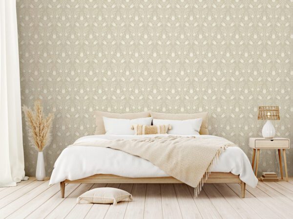 Esselle Home - Heritage Tulip Taupe Wallpaper - Image 13