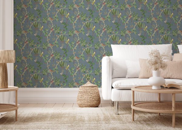 Esselle Home - Hill Top Garden Slate Blue Wallpaper - Image 10