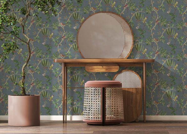Esselle Home - Hill Top Garden Slate Blue Wallpaper - Image 8