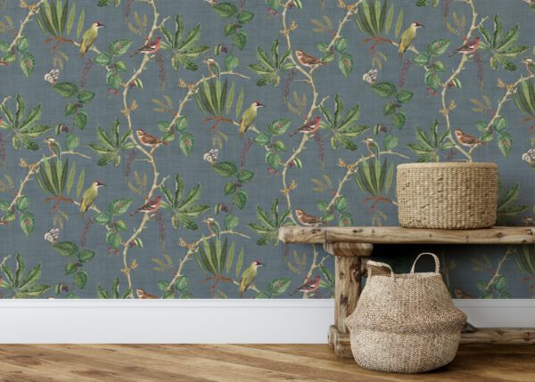 Esselle Home - Hill Top Garden Slate Blue Wallpaper - Image 7