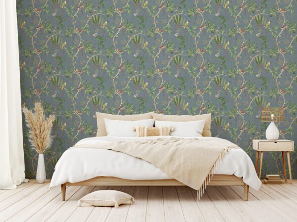 Esselle Home - Hill Top Garden Slate Blue Wallpaper - Image 12