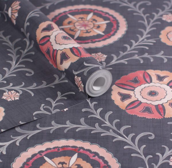 Esselle Home - Nahlia Trail Navy/Berry Wallpaper - Image 4