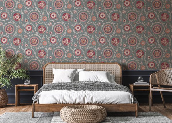 Esselle Home - Nahlia Trail Spice/Blue Wallpaper - Image 7