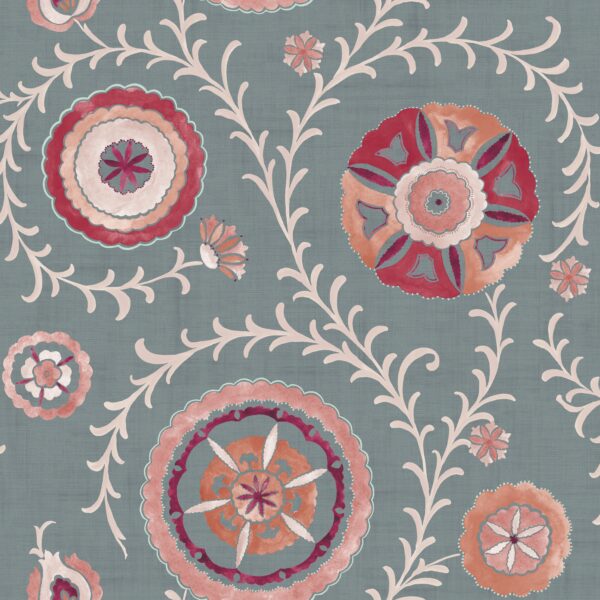 Esselle Home - Nahlia Trail Spice/Blue Wallpaper - Image 6