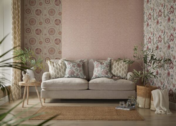 Esselle Home - Fable Trail Linen/Raspberry/Green Wallpaper - Image 4
