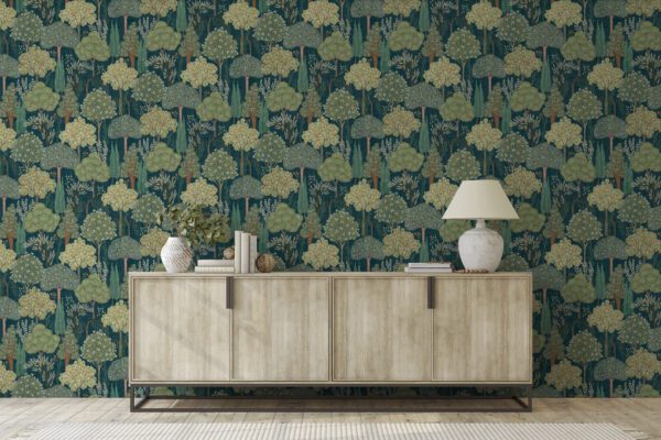 Esselle Home - Persian Oasis Navy/Green Wallpaper - Image 12