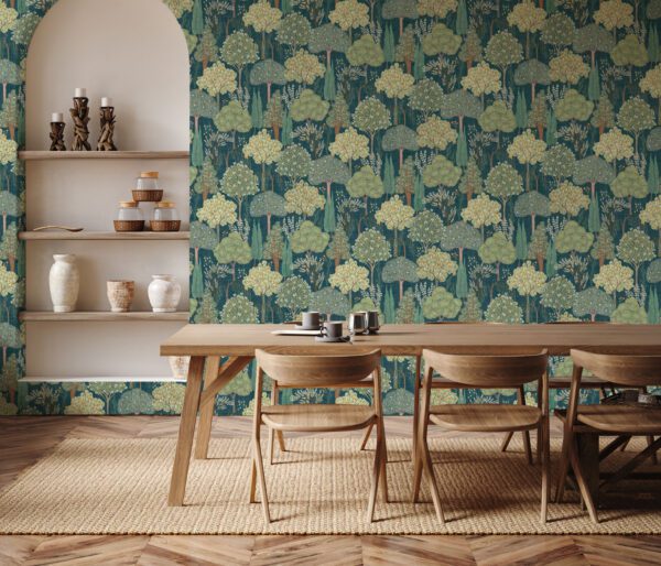 Esselle Home - Persian Oasis Navy/Green Wallpaper - Image 2
