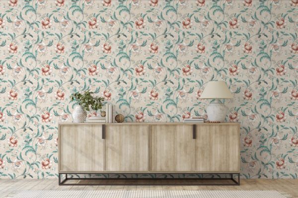 Esselle Home - Tapestry Floral Natural/Spice Wallpaper - Image 11