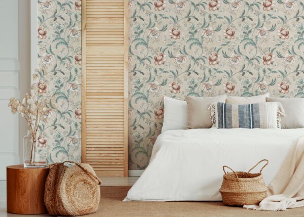 Esselle Home - Tapestry Floral Natural/Spice Wallpaper - Image 10