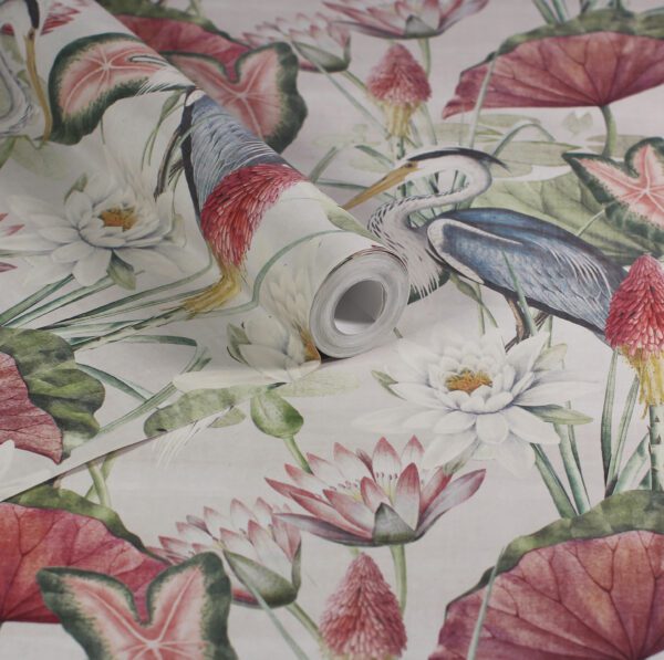 Esselle Home - Waterlily Lake Linen Multicoloured Wallpaper - Image 5
