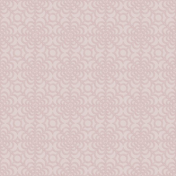 Close up of Esselle Home RHS Dandy Floral Blush Wallpaper