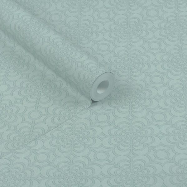 Elegant dandelion design on blue wallpaper