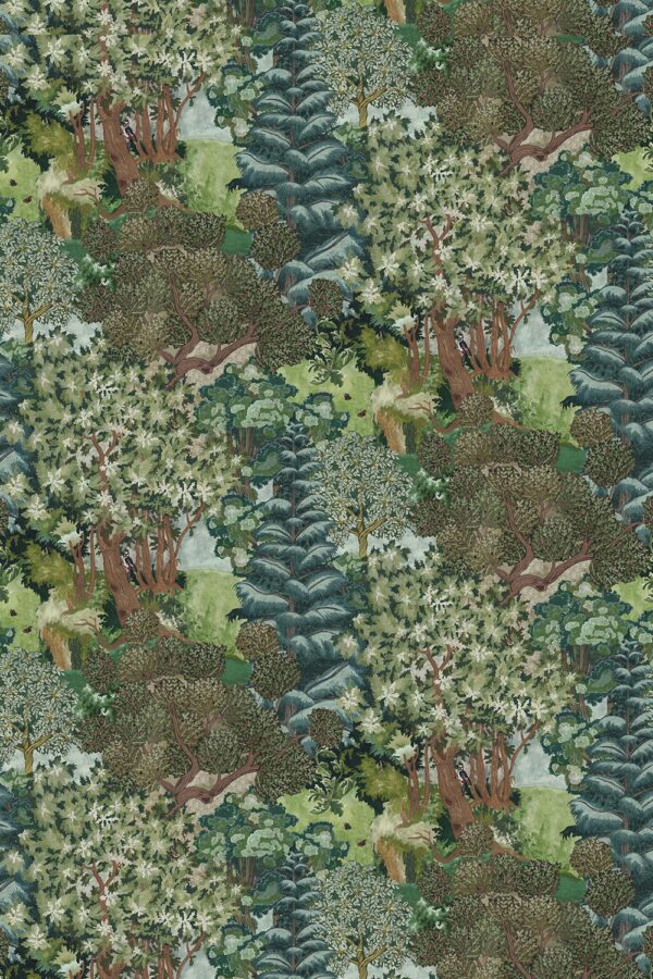 Josephine Munsey Portfolio 2 - Miserden Trees Wallpaper - Green - Image 5