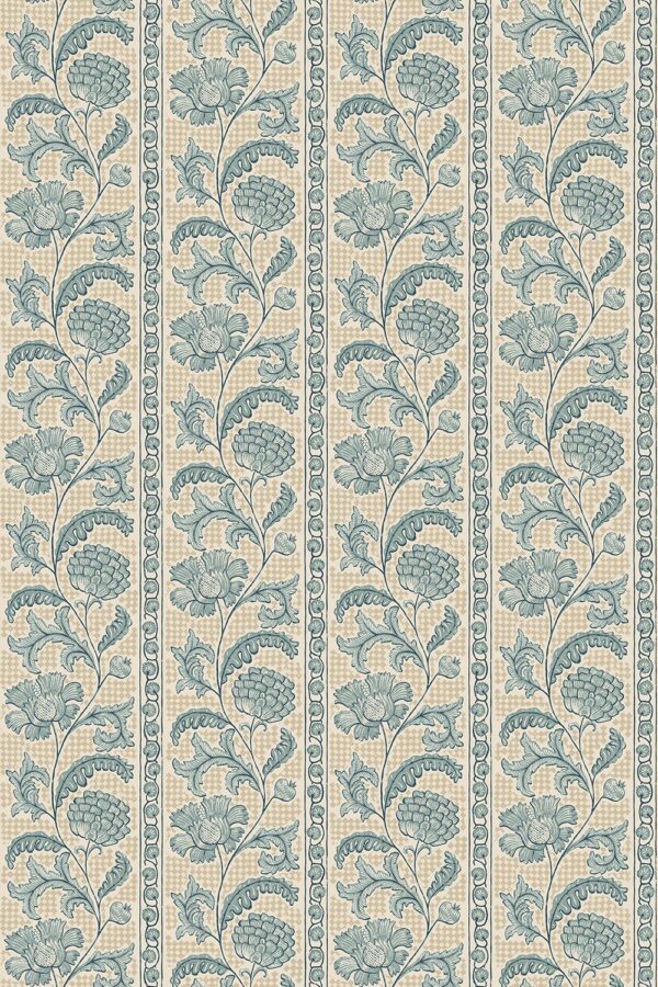 Josephine Munsey Maitland Floral Check Osney Blue & Salt Ridge - Image 3