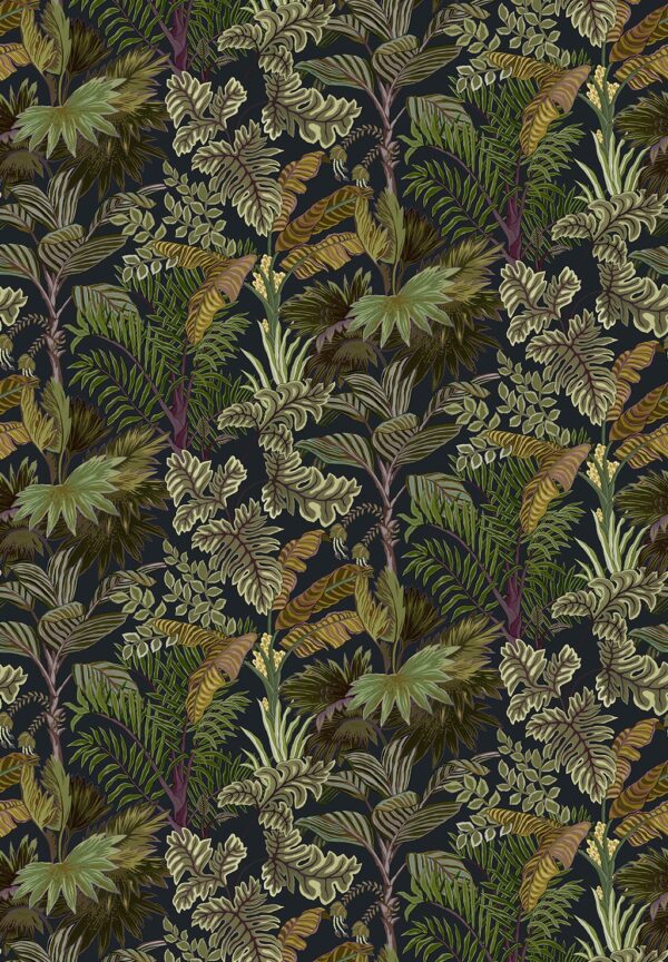 Josephine Munsey Portfolio 1 - Palm Grove Wallpaper - Midnight and Green - Image 2