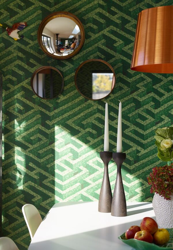 Josephine Munsey Portfolio 1 - Labyrinth Wallpaper - Green - Image 3