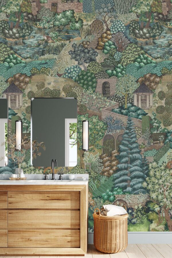 Josephine Munsey Portfolio 2 - Miserden Mural - Green - Image 4