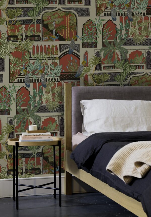 Josephine Munsey Portfolio 1 - Peacock Arches Wallpaper - Terracotta - Image 3
