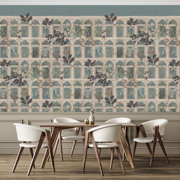 Josephine Munsey Portfolio 1 -Abandoned Arches Wallpaper - Celadon & Stone - Image 4