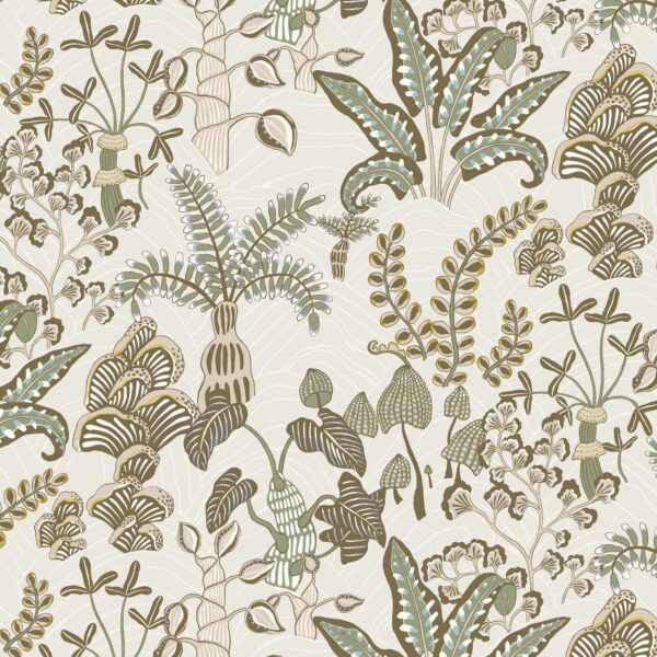 Josephine Munsey Portfolio 1 - Woodland Floor Wallpaper - Soft Olive - Image 5