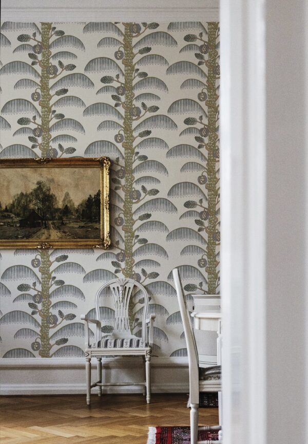 Josephine Munsey Portfolio 2 - Palm Stripe Wallpaper - Clarke White - Image 2
